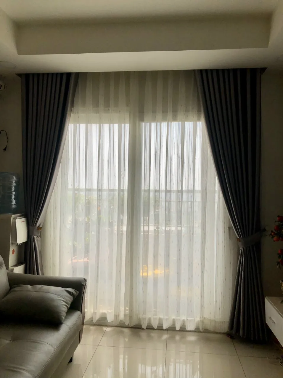 Rèm Cửa Phòng Khách Hai Lớp Giá Rẻ 