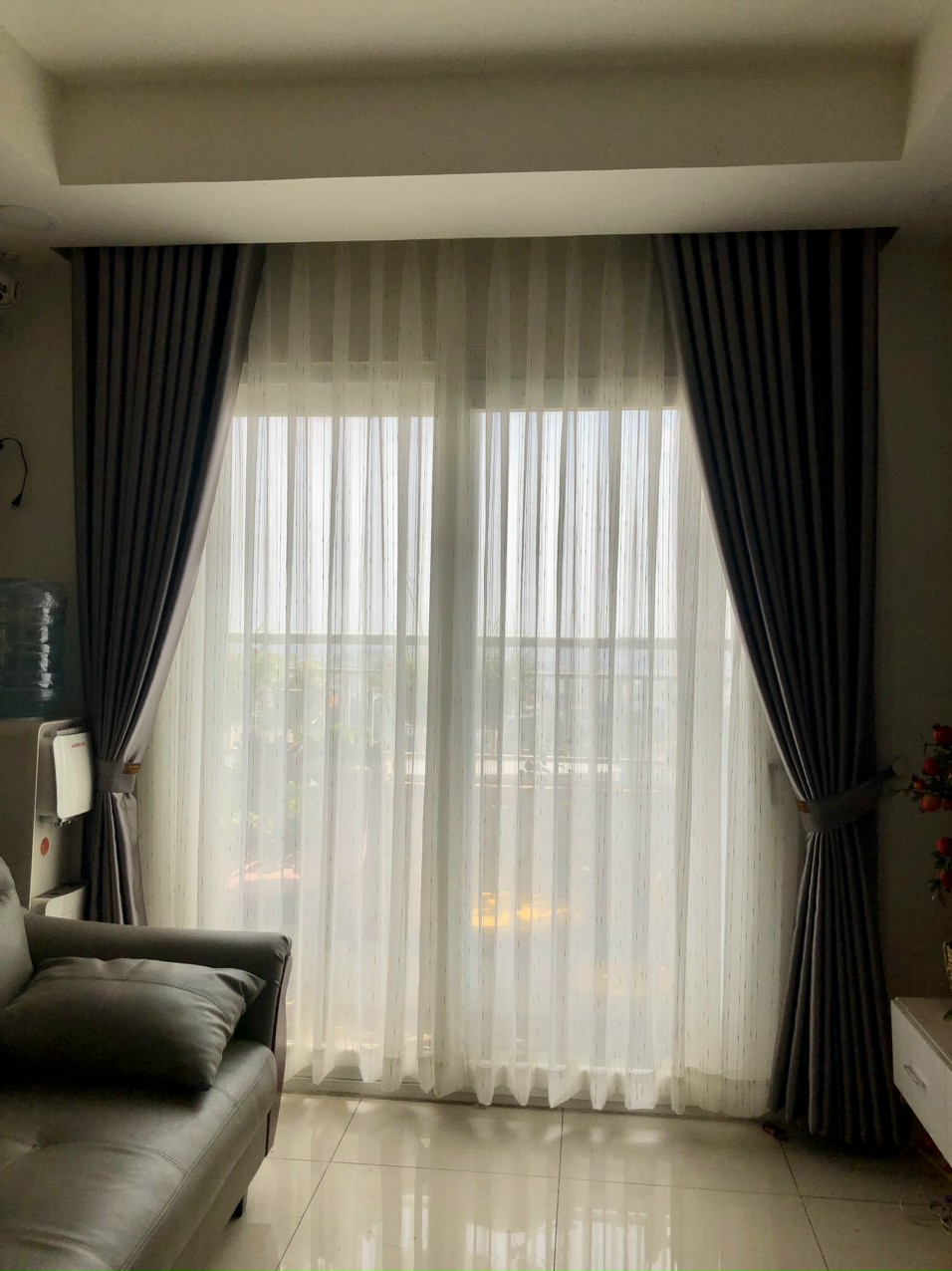 Rèm Cửa Phòng Khách Hai Lớp Giá Rẻ 